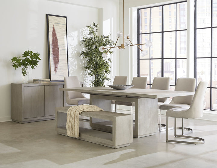 Oxford Rectangular Dining Table in Mineral — shown in a dining room with matching Oxford pieces (sold separately)