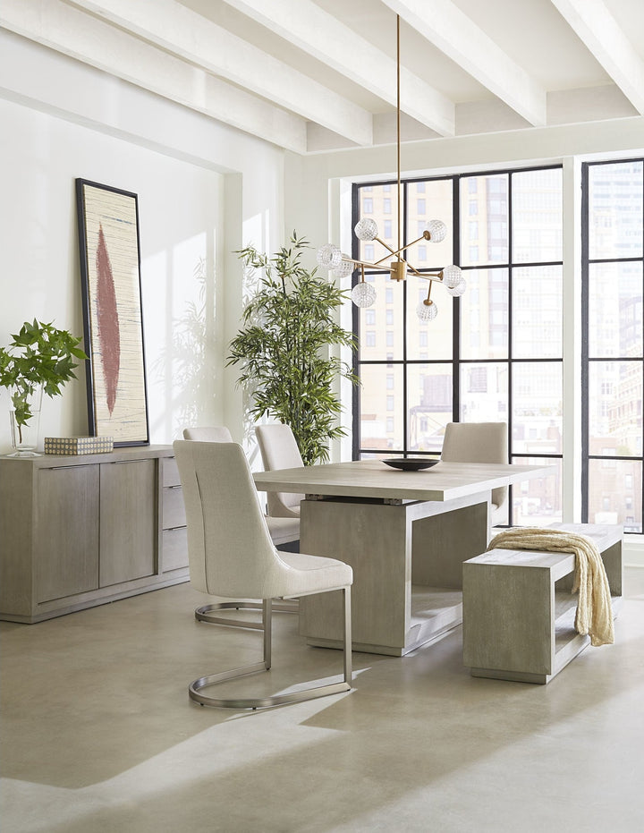 Oxford Rectangular Dining Table in Mineral — shown in a dining room with matching Oxford pieces (sold separately)