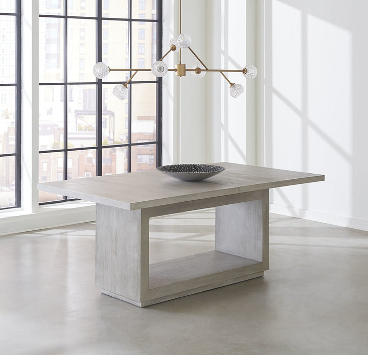 Oxford Rectangular Dining Table in Mineral — styled in a dining room