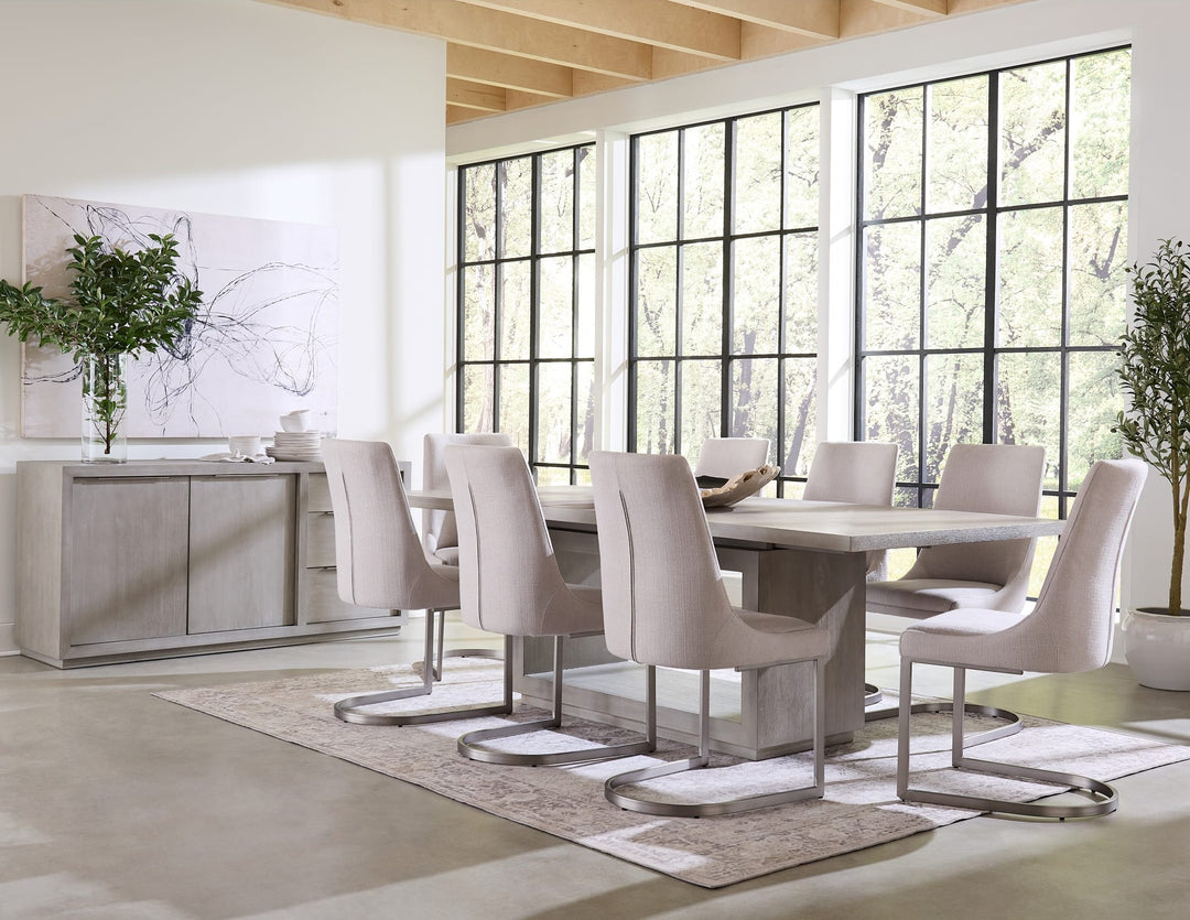 Oxford Rectangular Dining Table in Mineral — shown in a dining room with matching Oxford pieces (sold separately)