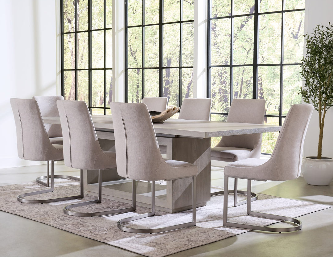 Oxford Rectangular Dining Table in Mineral — shown in a dining room with matching Oxford pieces (sold separately)