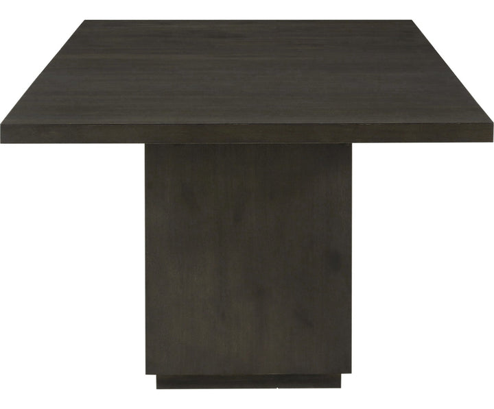 Oxford Rectangular Dining Table in Basalt Grey — side view