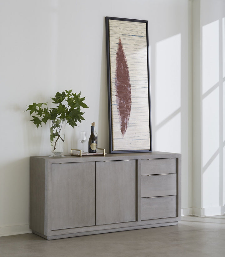 Oxford Sideboard in Mineral — styled in a dining room