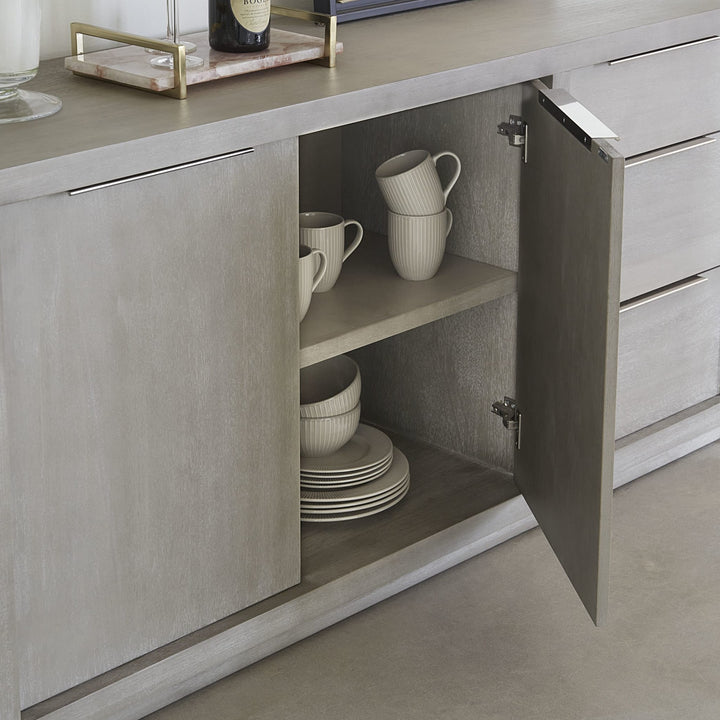 Oxford Sideboard in Mineral — styled with door open