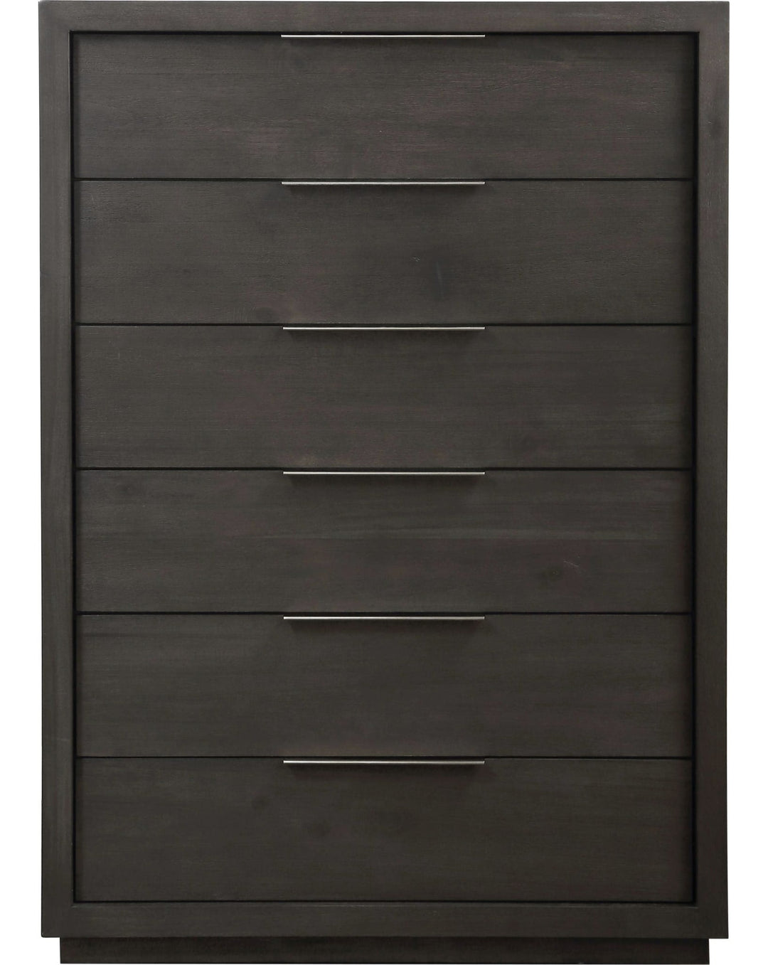 Oxford Six Drawer Chest in Basalt Grey — on a white background