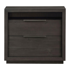 Oxford Two Drawer Nightstand by Modus in Basalt Grey — on a white background