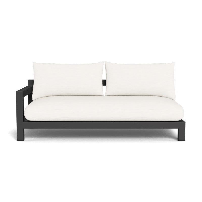 Pacific Aluminum 2 Seat 1 Arm by Harbour in Aluminum Asteroid
