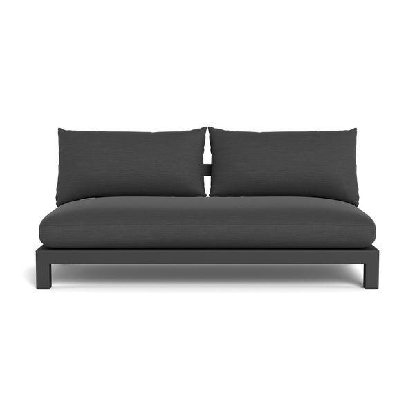 Pacific Aluminum 2 Seat Armless Sofa by Harbour