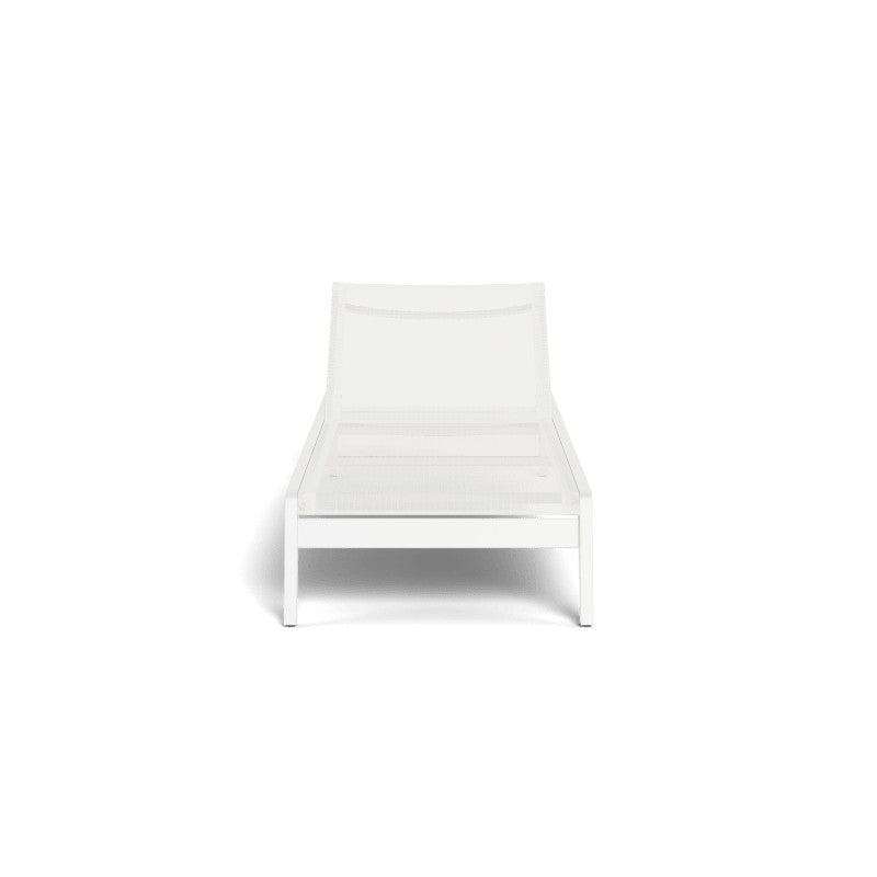 Pacific Aluminum Angled Sun Lounge by Harbour in Aluminum White