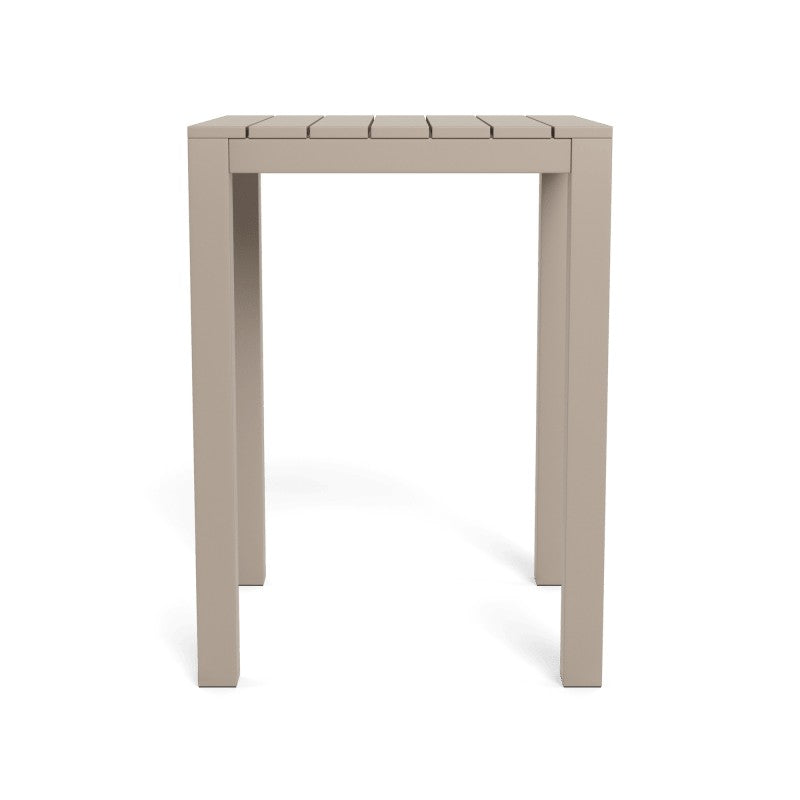 Pacific Aluminum Square Bar Table by Harbour in Aluminum Taupe