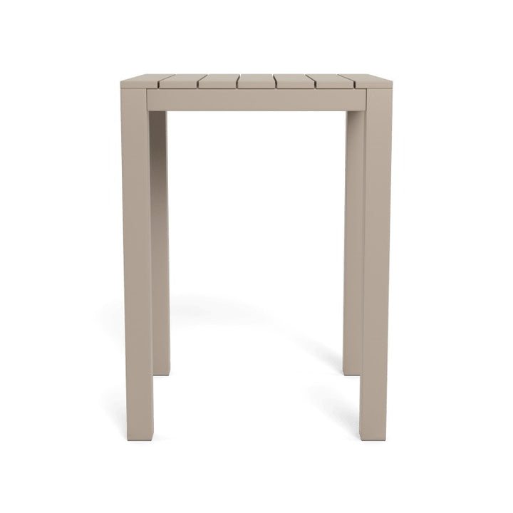 Pacific Aluminum Square Bar Table by Harbour in Aluminum Taupe