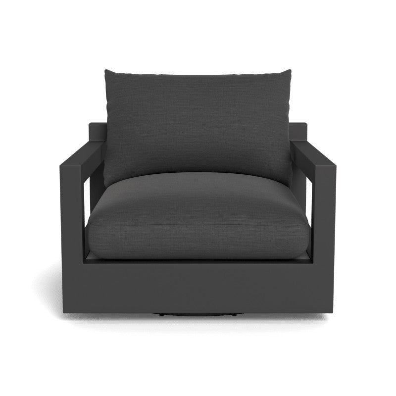 Pacific Aluminum Swivel Lounge Chair by Harbour in Aluminum Asteroid