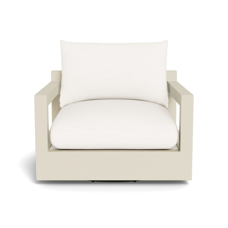 Pacific Aluminum Swivel Lounge Chair by Harbour in Aluminum Bone