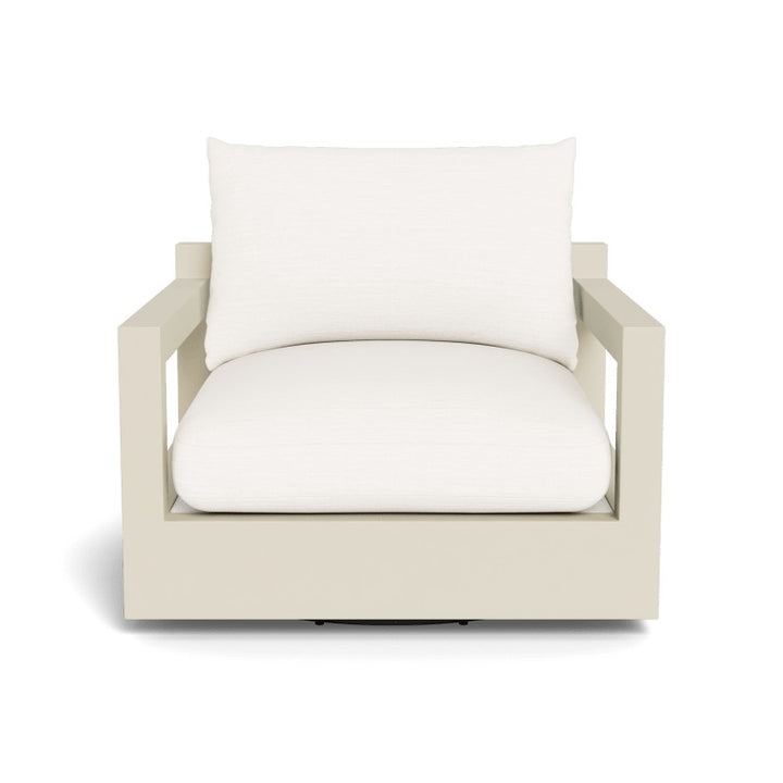 Pacific Aluminum Swivel Lounge Chair by Harbour in Aluminum Bone