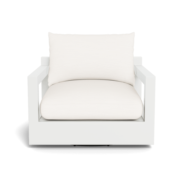 Pacific Aluminum Swivel Lounge Chair by Harbour in Aluminum White