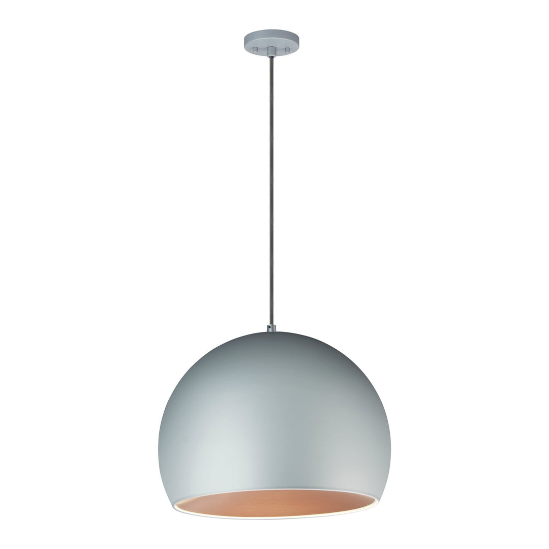 Palla 20" LED Pendant by ET2 Lighting in Dark Gray / Coffee, front view