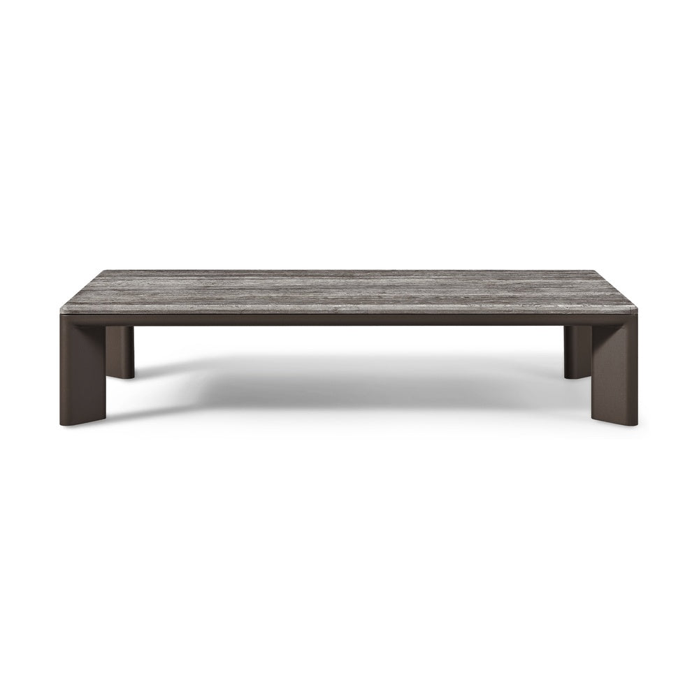 Palm Beach Aluminum Rectangle Coffee Table by Harbour Outdoor — full product view