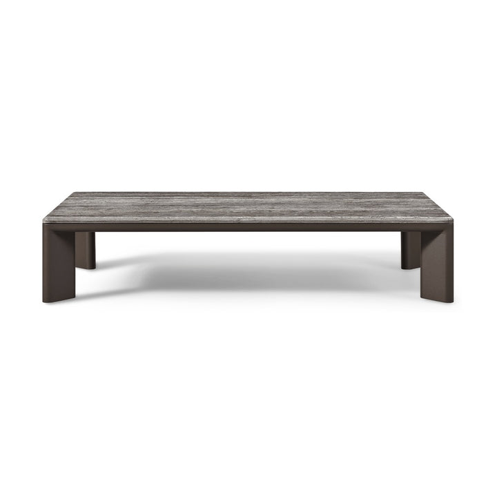 Palm Beach Aluminum Rectangle Coffee Table by Harbour Outdoor — full product view