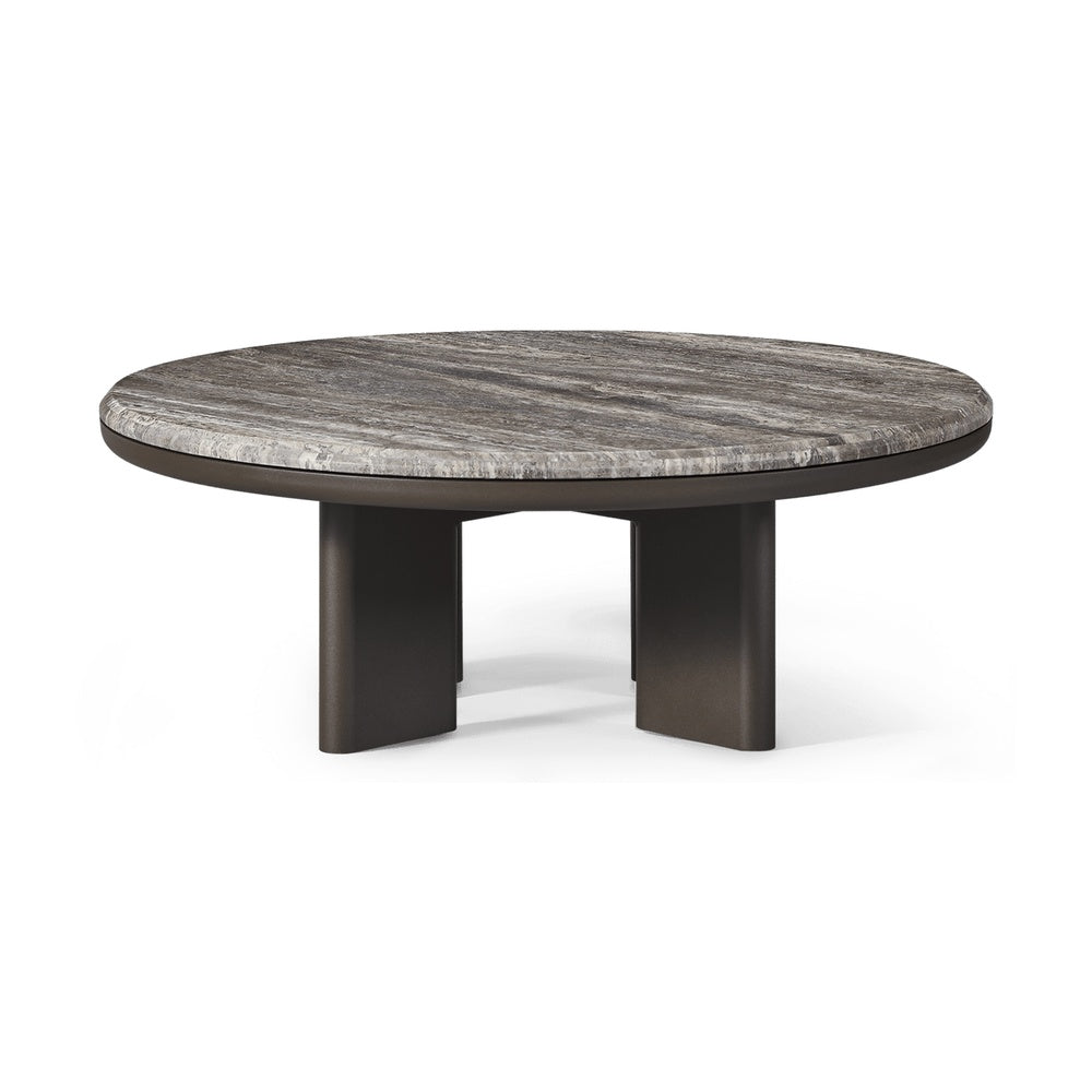 Palm Beach Aluminum Round Coffee by Harbour Outdoor — full product view