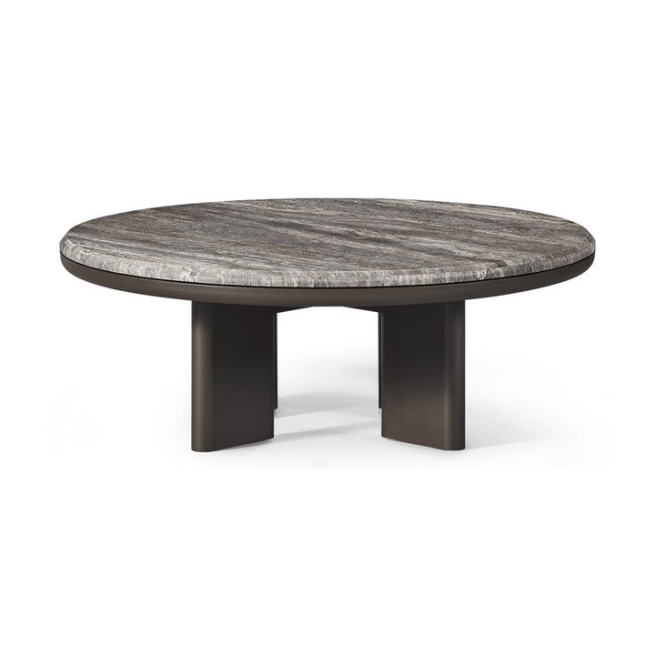 Palm Beach Aluminum Round Coffee by Harbour Outdoor — full product view