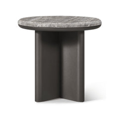 Palm Beach Aluminum Round Side Table by Harbour Outdoor — full product view