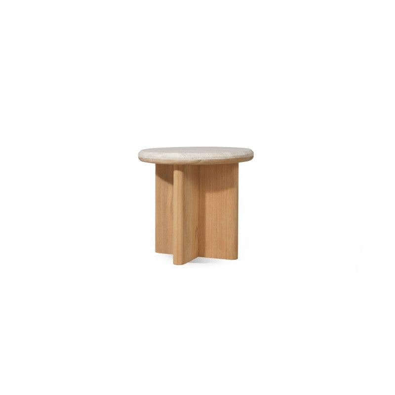 Palm Beach Teak Round Side Table by Harbour detail view 1