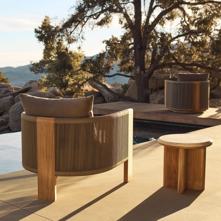 Palm Beach Teak Round Side Table by Harbour lifestyle 2