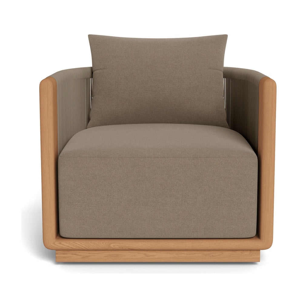 Palm Beach Teak Swivel Lounge Chair by Harbour Outdoor — full product view