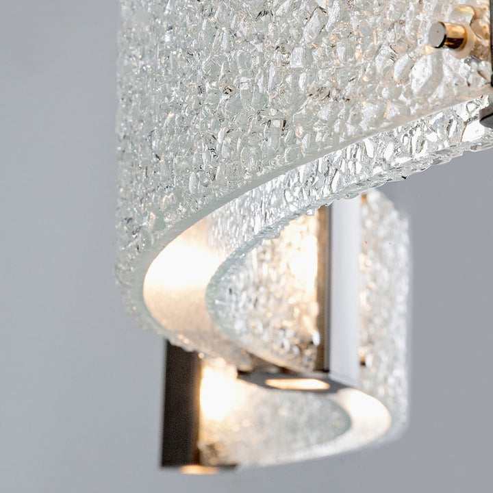 Parallel Curved Linear Chandelier by Hammerton Studio in a styled interior