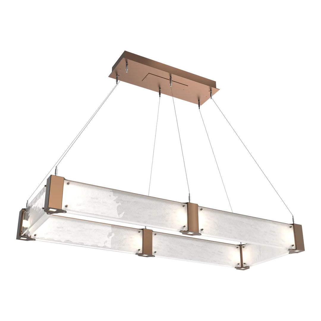 Parallel Linear Chandelier by Hammerton Studio – Medium in Burnished Bronze