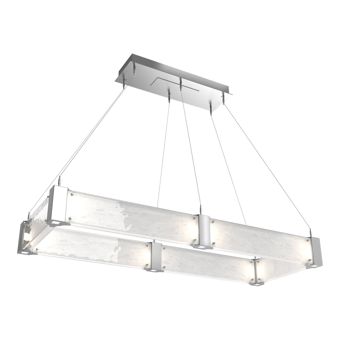 Parallel Linear Chandelier by Hammerton Studio – Medium in Classic Silver