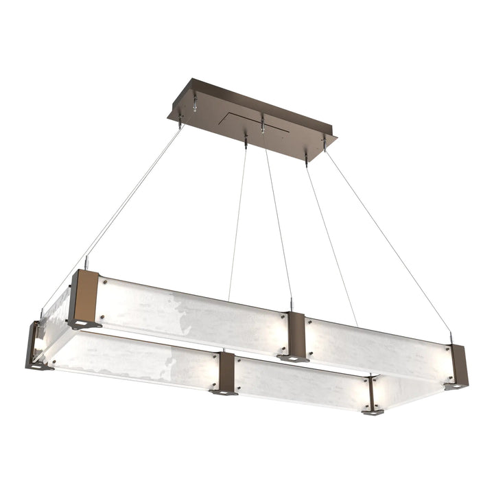 Parallel Linear Chandelier by Hammerton Studio – Medium in Flat Bronze