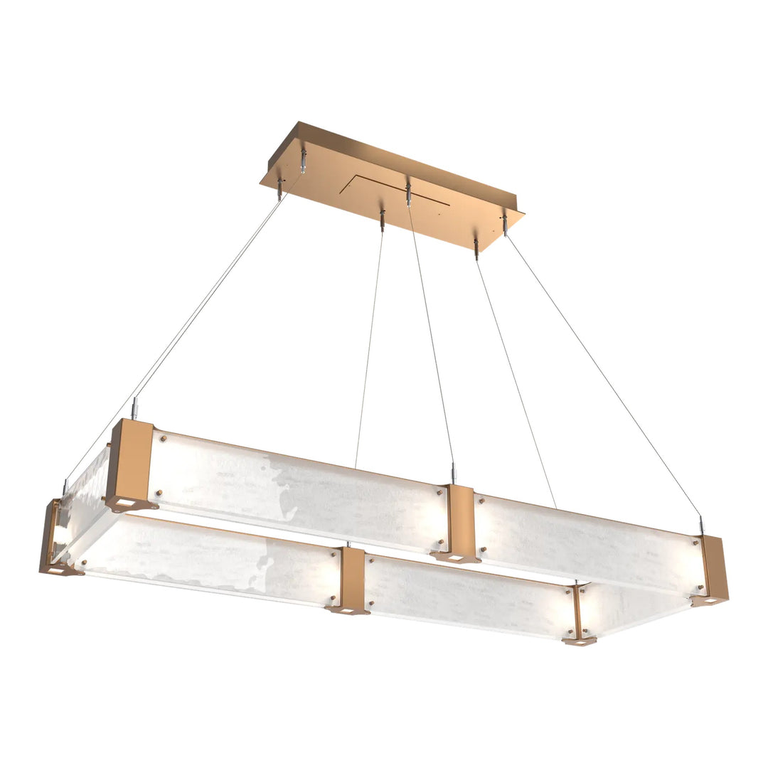 Parallel Linear Chandelier by Hammerton Studio – Medium in Novel Brass
