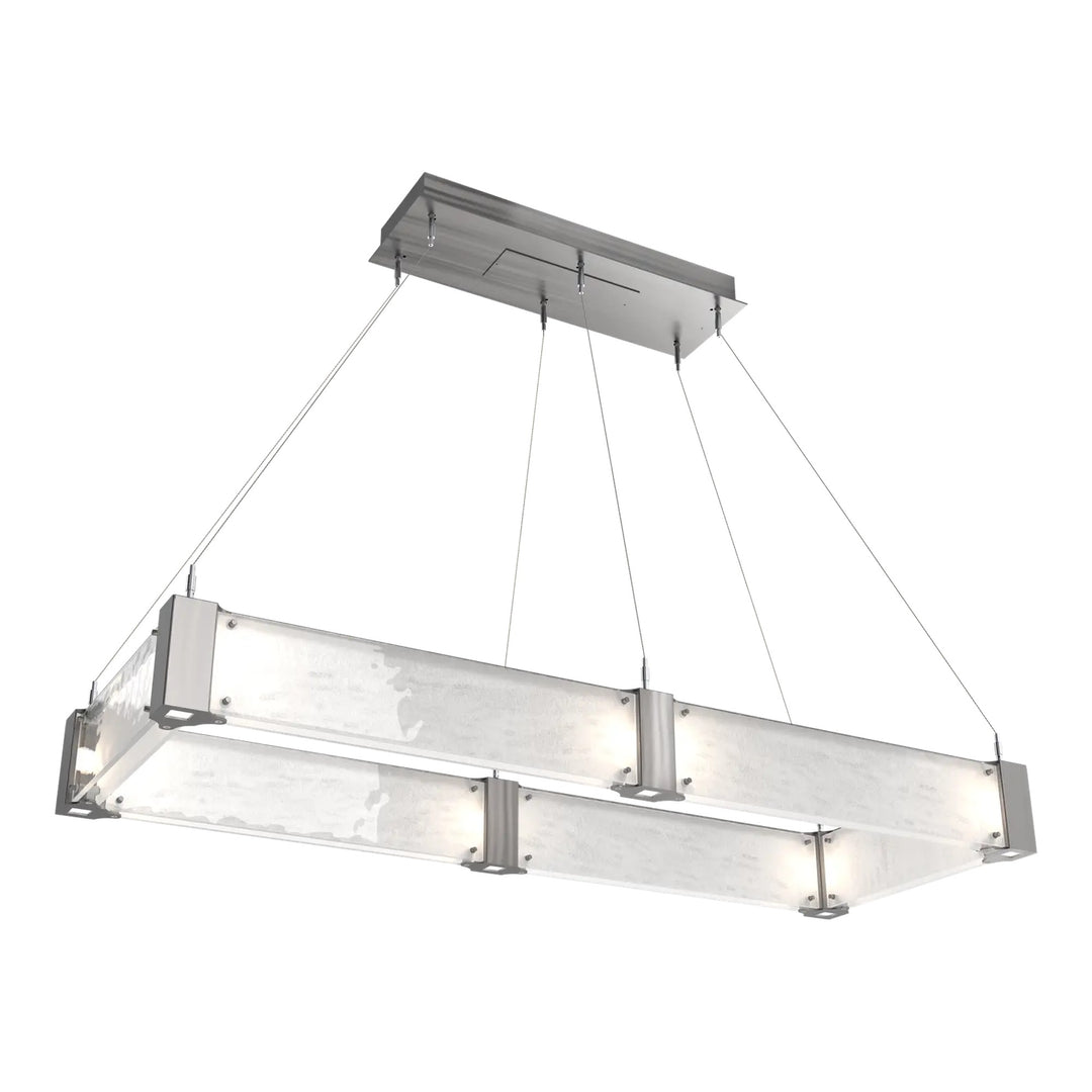 Parallel Linear Chandelier by Hammerton Studio – Medium in Satin Nickel
