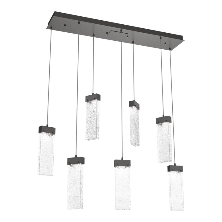 Parallel Linear Pendant Chandelier by Hammerton Studio – 7 Lights in Graphite