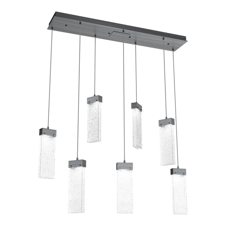 Parallel Linear Pendant Chandelier by Hammerton Studio – 7 Lights in Gunmetal