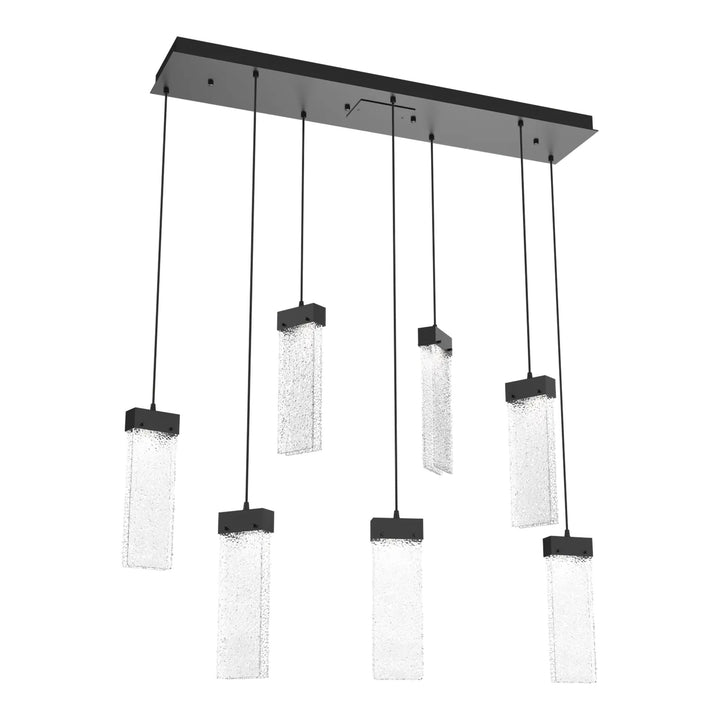 Parallel Linear Pendant Chandelier by Hammerton Studio – 7 Lights in Matte Black