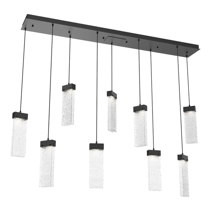 Parallel Linear Pendant Chandelier by Hammerton Studio – 9 Lights in Matte Black