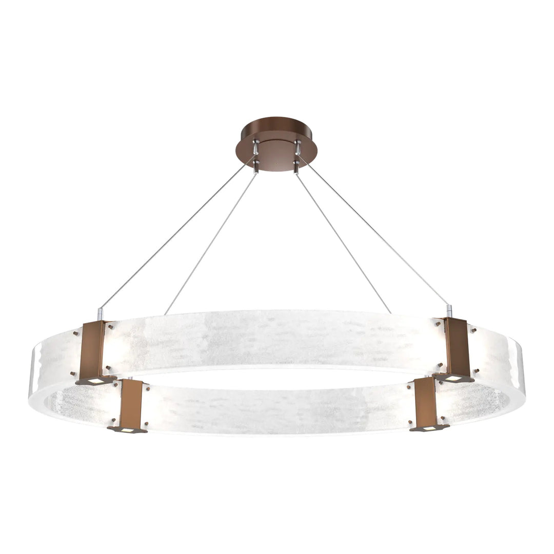 Parallel Oval Chandelier by Hammerton Studio in Burnished Bronze