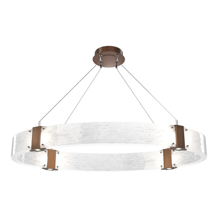 Parallel Oval Chandelier by Hammerton Studio in Burnished Bronze