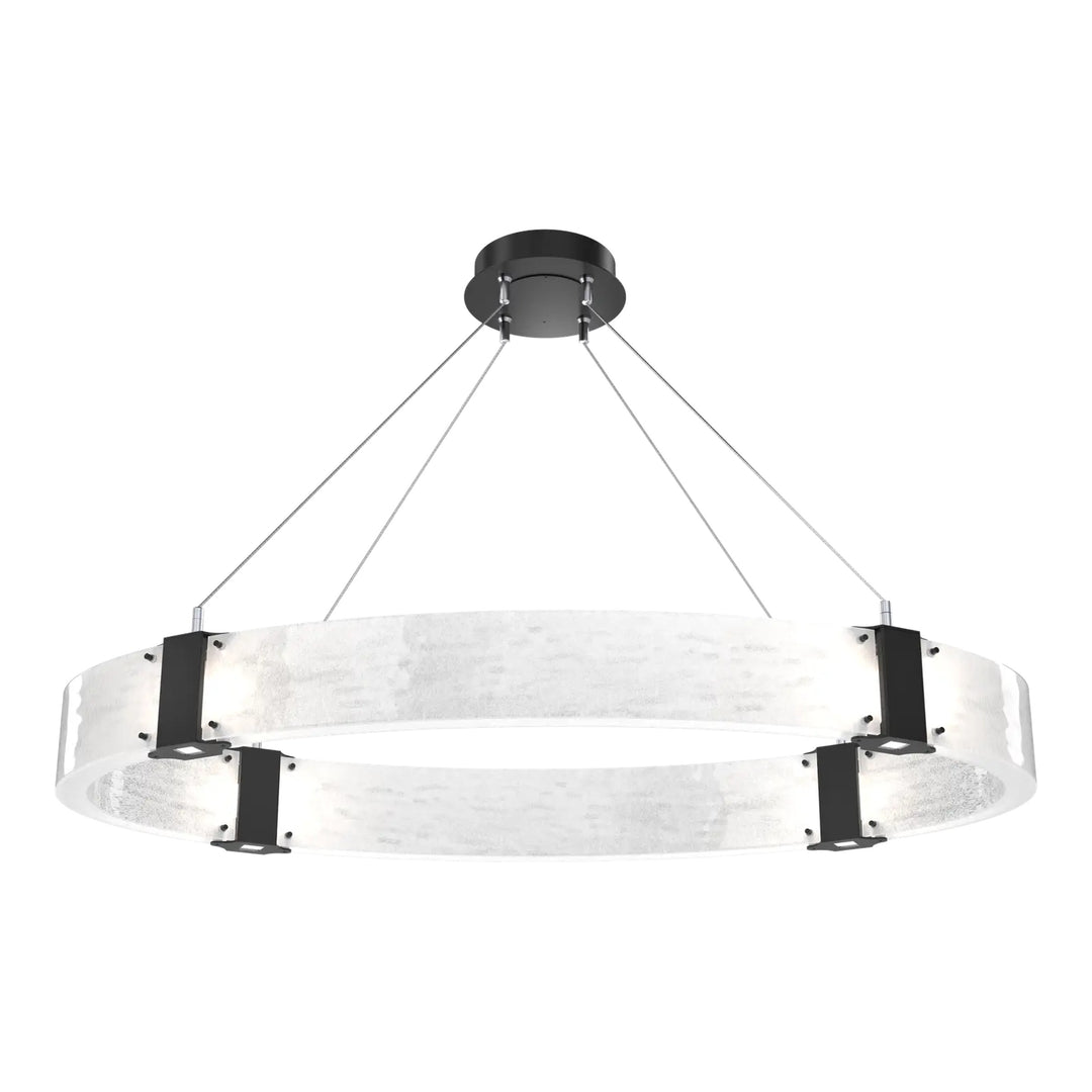 Parallel Oval Chandelier by Hammerton Studio in Matte Black