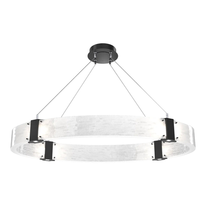 Parallel Oval Chandelier by Hammerton Studio in Matte Black