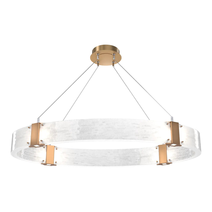 Parallel Oval Chandelier by Hammerton Studio in Novel Brass