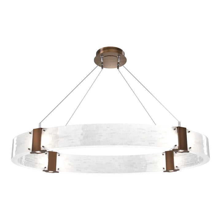 Parallel Oval Chandelier by Hammerton Studio in Oil-Rubbed Bronze