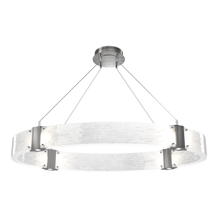 Parallel Oval Chandelier by Hammerton Studio in Satin Nickel