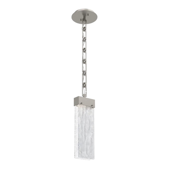 Parallel Pendant by Hammerton Studio in Beige Silver on Rectangular Chain
