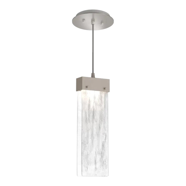 Parallel Pendant by Hammerton Studio in Beige Silver on adjustable cord