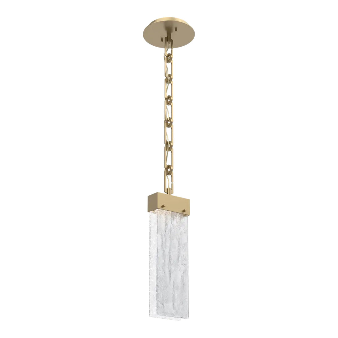 Parallel Pendant by Hammerton Studio in Gilded Brass on Rectangular Chain