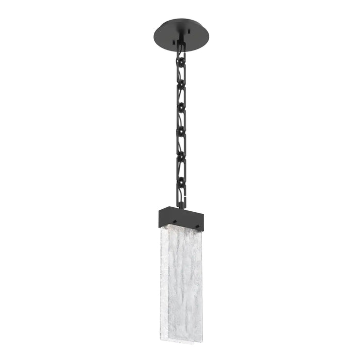 Parallel Pendant by Hammerton Studio in Matte Black on Rectangular Chain