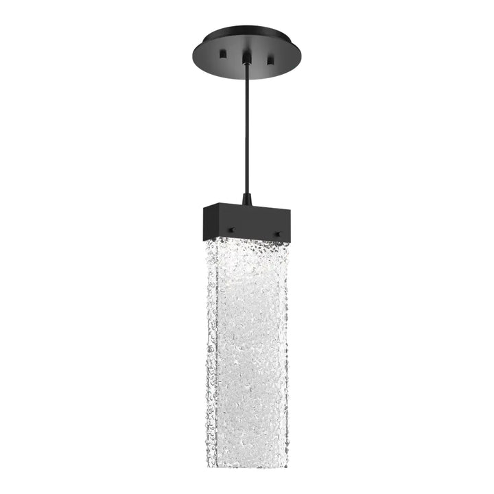 Parallel Pendant by Hammerton Studio in Matte Black with Clear Rimelight glass